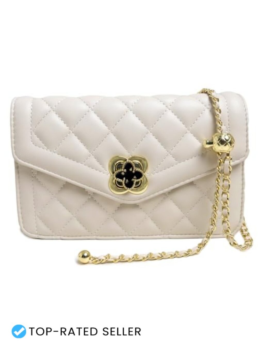 Quilted Faux Leather Crossbody Bag Chain Strap Shoulder Purse Satchel